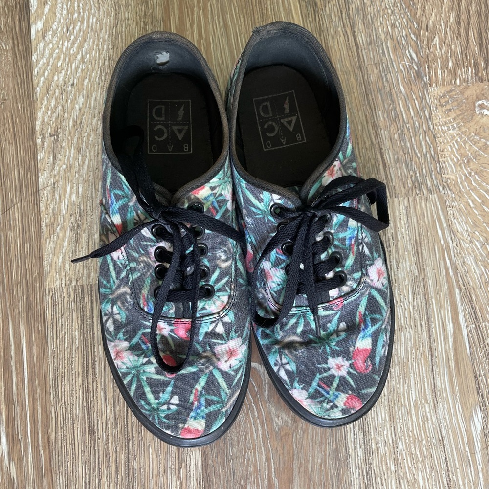 Bad Acid UNIF Tropical Sloth and Parrot Sneakers